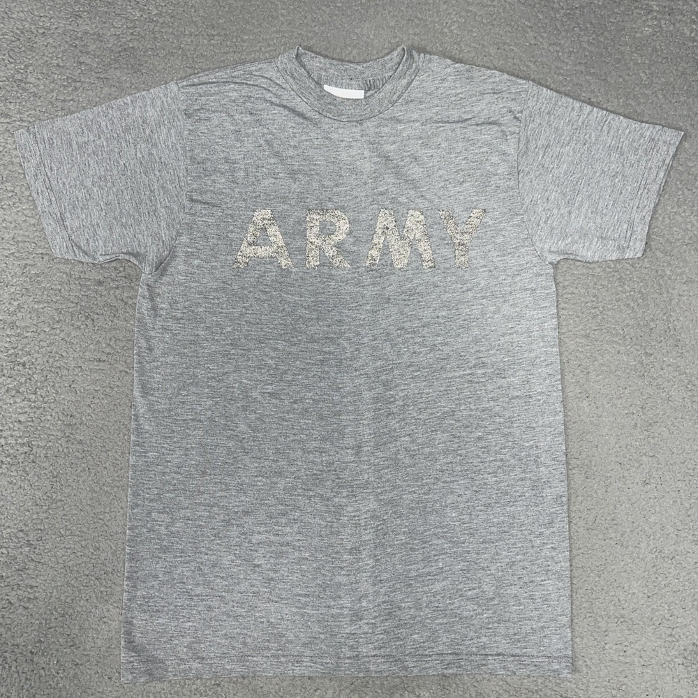 VTG US Army Issue Physical Fitness IPFU T Shirt Men Sz S Gray 2-Side Reflective